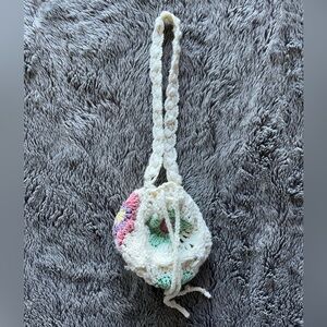 Crochet Floral pull bag